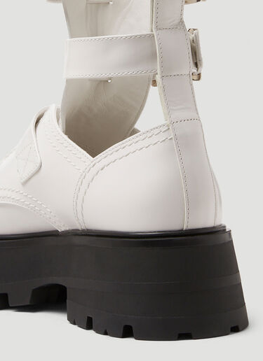 Alexander McQueen Buckle Fastening Ankle Boots White amq0248023