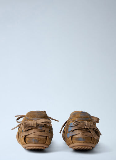 Acne Studios Lace-Up Suede Flats Brown acn0264013