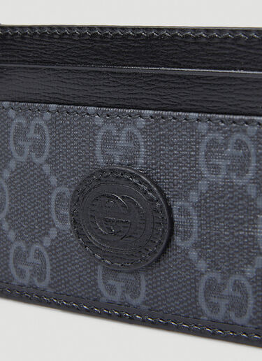 Gucci GG 徽标贴饰 Supreme 卡包 黑色 guc0147142