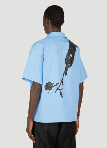 Prada Graphic Print Shirt Blue pra0152007