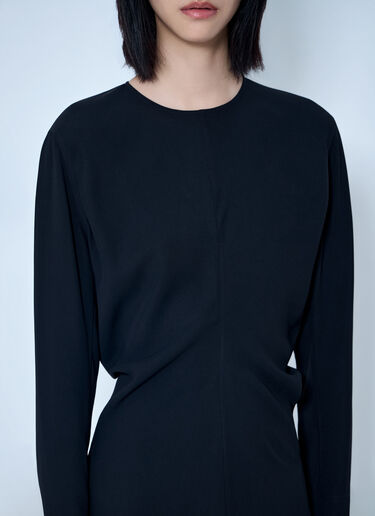 LN-CC® - Toteme: Long-Sleeve Slouch Waist Dress - Black Toteme Long-Sleeve Slouch Waist Dress Black tot0265067