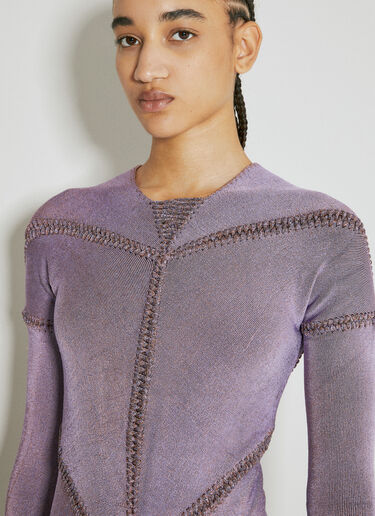 Isa Boulder Ray Knit Mini Dress Lilac isa0253004