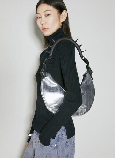 Spike Handle Half Moon Shoulder Bag Innerraum Spike Handle Half Moon Shoulder Bag Silver inn0354005