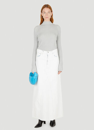 Ribbed Knit Sweater Dion Lee Ribbed Knit Sweater Silver dle0249011