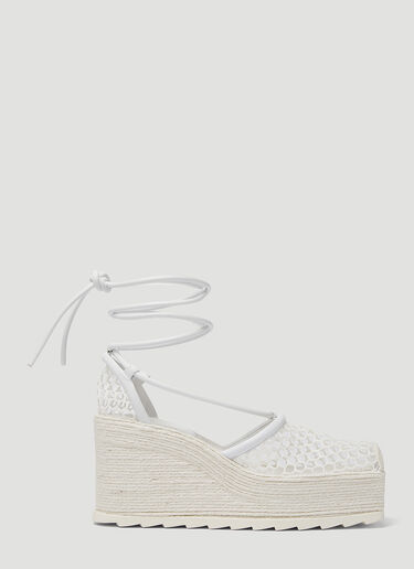 Bottega Veneta Stretch Espadrille Wedges White bov0247031