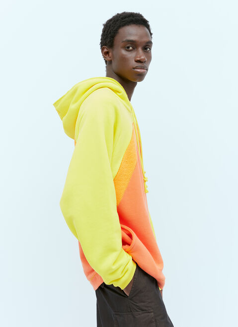 The Elder Statesman Rainbow Hooded Sweatshirt Green tes0150001