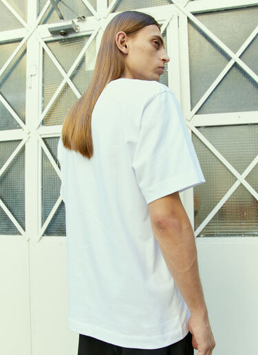 Marine Serre ロゴ刺繍 Tシャツ ホワイト mrs0154007