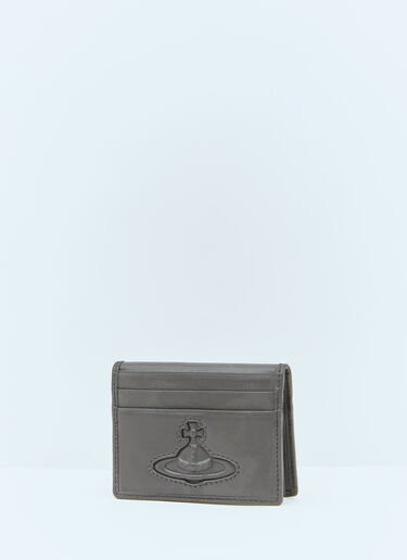 Vivienne Westwood 凹纹徽标双折钱包  黑色 vvw0157008