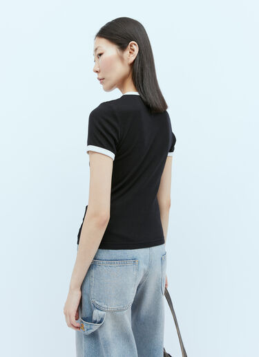 Courrèges Contrast Circle T-Shirt Black cou0254010