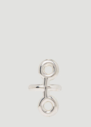 Charlotte CHESNAIS Binary Ear Cuff Silver ccn0350003