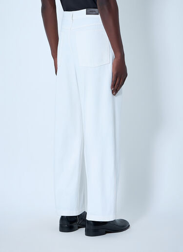 Wide-Leg Denim Trousers Lemaire Wide-Leg Denim Trousers White lem0164009