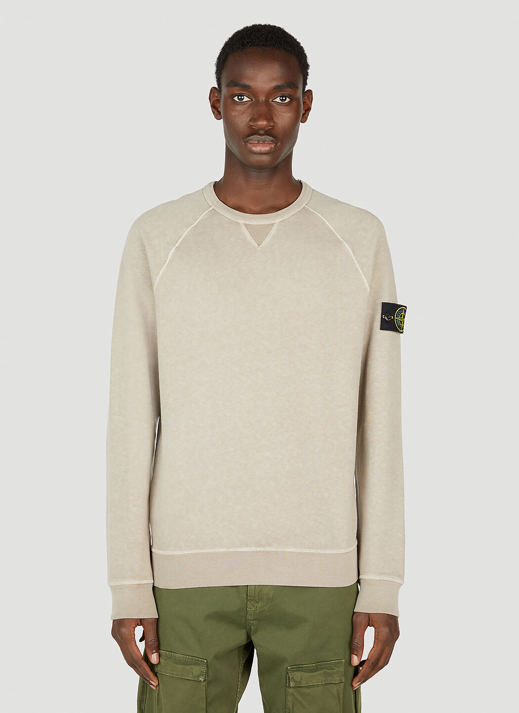 Stone island patch sweatshirt hotsell