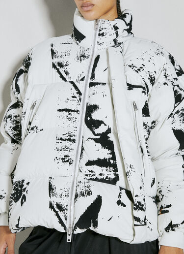 Flock-Print Padded Jacket Y-3 Flock-Print Padded Jacket White yyy0254001