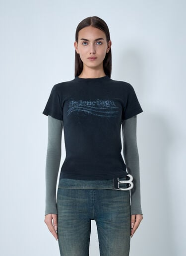 Double-Sleeve T-Shirt Balenciaga Double-Sleeve T-Shirt Black bal0262008