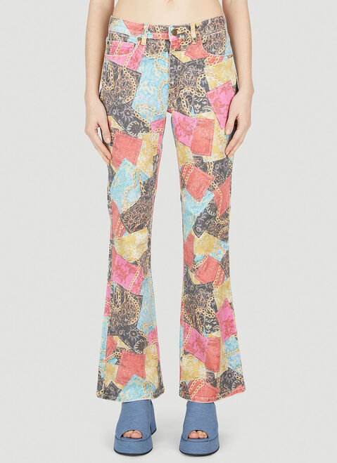 Guess USA Printed Flared Jeans Black gue0254006