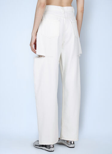 Maison Margiela 仿旧长裤 白色 mla0253028
