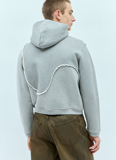 ERL Swirl Zipped Hooded Sweatshirt Grey erl0156019