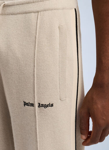 Classic Logo Knit Track Pants Palm Angels Classic Logo Knit Track Pants Beige pma0162110