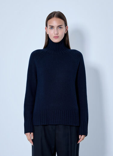 LN-CC® - Max Mara: High-Neck Wool and Cashmere Sweater - Navy Max Mara High-Neck Wool and Cashmere Sweater Navy max0266093