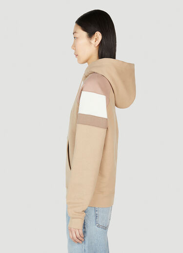 Logo Embroidered Hooded Sweatshirt Saint Laurent Logo Embroidered Hooded Sweatshirt Beige sla0251056