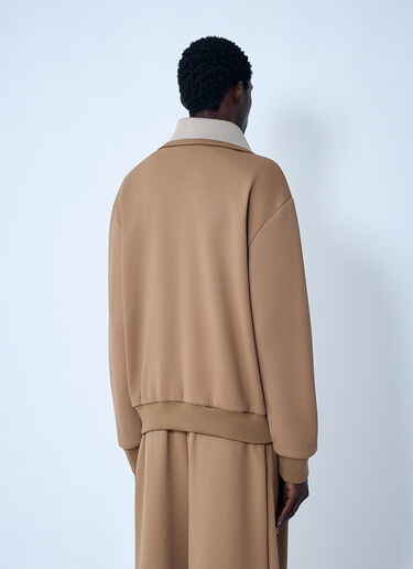 Lacoste Logo Motif Zip-Up Sweatshirt Camel lac0162008