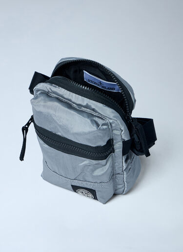 Stone Island Logo Motif Crossbody Bag Grey sto0164091