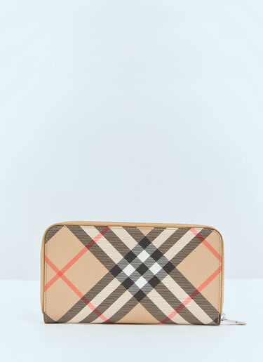 Burberry 格纹长款钱夹 米色 bur0157049