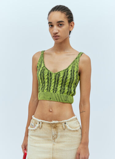 Diesel Cable Knit Crop Top Green dsl0253015