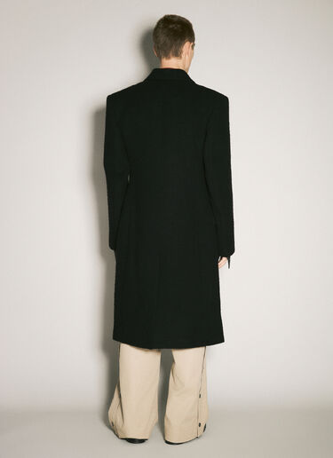 Martine Rose Double-Breasted Shirt Overcoat Black mtr0158007