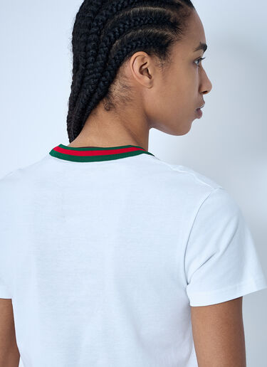 Gucci Web Trim T-Shirt White guc0259031