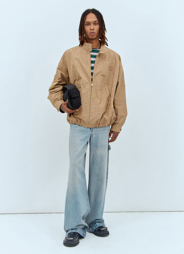 Miu Miu Check Jacket Brown miu0157007