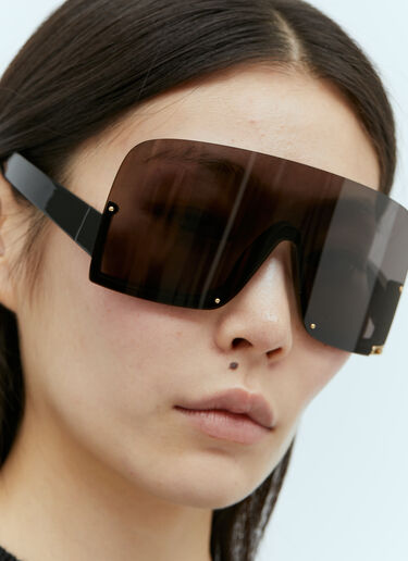 Gucci Mask-Shaped Frame Sunglasses Black gus0254012