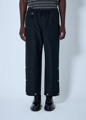Comme des Garçons Homme Wool-And-Linen Pants Black cdh0160003