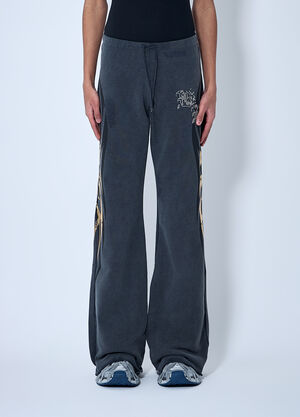 Balenciaga Tacky Flared Track Pants Beige bal0159014