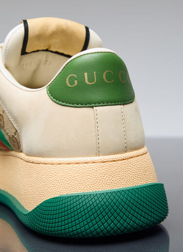 Gucci Screener 织带运动鞋 米色 guc0255087