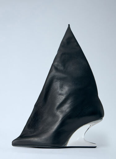 LN-CC® - Rick Owens: Strutter Taco 8 Heeled Boots - Black Rick Owens Strutter Taco 8 Heeled Boots Black ric0266014