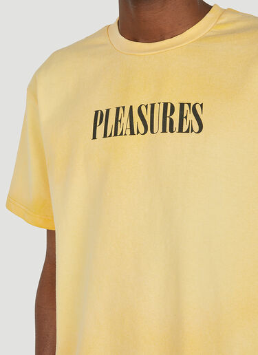 Pleasures Special Heavyweight Logo Print T-Shirt Yellow pls0147007