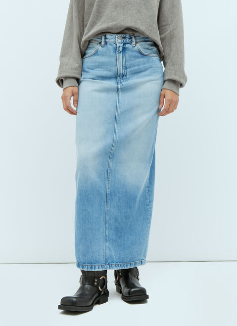 Acne Studios Midi Denim Skirt Burgundy acn0254009
