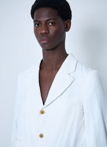 Double-Breasted Blazer Comme Des Garçons Homme Plus Double-Breasted Blazer White hpl0152010