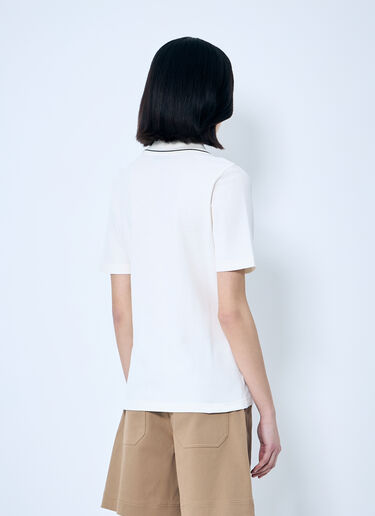 Moncler Logo Patch Polo Shirt White mon0259027