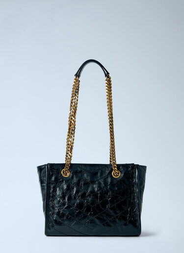 Saint Laurent Niki Small Shopping Bag in Vintage Leather Black sla0265084