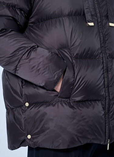 LN-CC® - Max Mara: Hooded Puffer Jacket - Dark Brown Max Mara Hooded Puffer Jacket Dark Brown max0266158