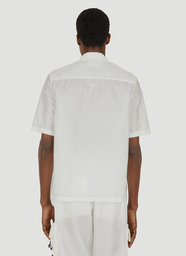 Prada Logo Plaque Pocket Shirt White pra0147117