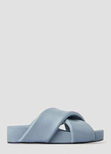 Crossover Flatform Sandals Jil Sander Crossover Flatform Sandals Blue jil0250023