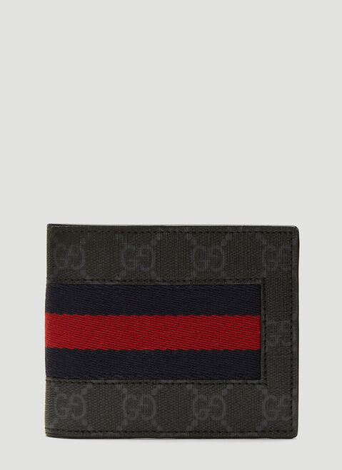 Gucci red Stripe Black Wallet – lex luxe supply