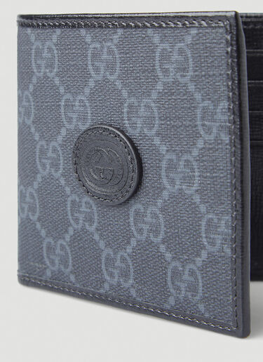 Gucci GG Logo Patch Supreme Wallet Black guc0147140