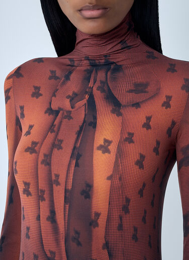 Print Mesh Top Acne Studios Print Mesh Top Brown acn0262039