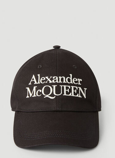 Alexander McQueen エンブロイダリー ベースボールキャップ ブラック amq0148039