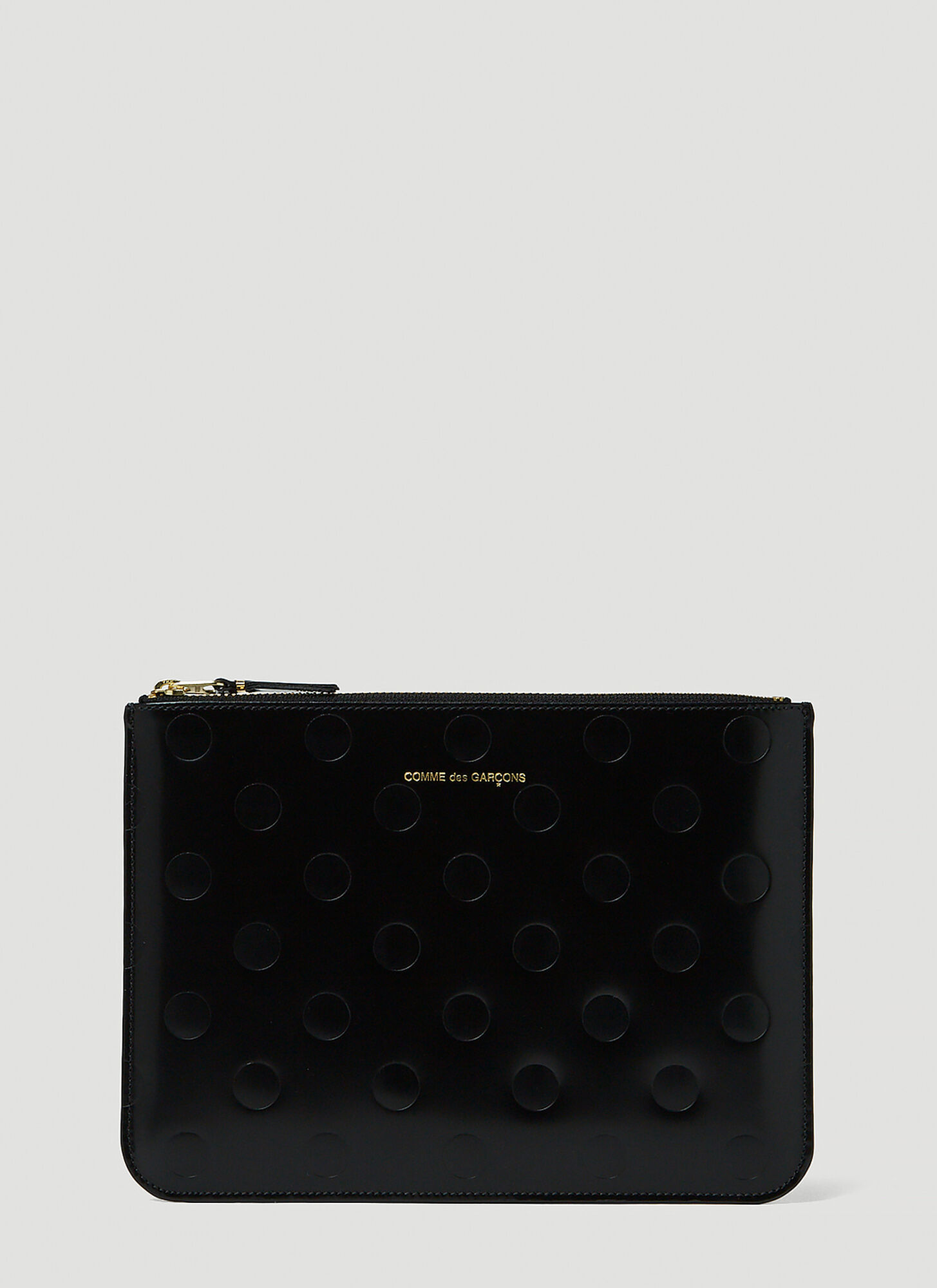 Comme Des Garçons Dots Large Pouch In Black