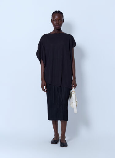 LN-CC® - Pleats Please Issey Miyake: Thicker Bottoms 1 Midi Skirt - Black Pleats Please Issey Miyake Thicker Bottoms 1 Midi Skirt Black plp0266059
